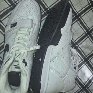 Nike Men's White and Black High-Top Sneakers